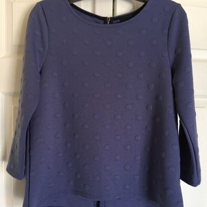W5 Periwinkle Scooped Neck Top w/zippered back!